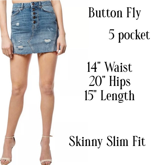 ✨⚜️HP✨⚜️ Free People Breezy Denim Mini Skirt NWT - Picture 3 of 6